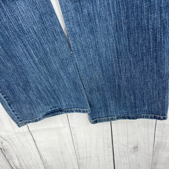 Old Navy (XL) Maternity Long Stretch Full Panel Blue Bootcut Jeans Dark Wash - Picture 7 of 10